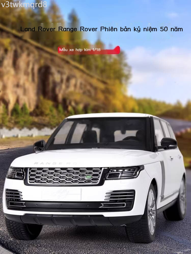 (Date mới) 1:18 Mô xe địa hình Land Range Rover phiên bản kỷ niệm 50 năm, đồ trang trí kim loại cho