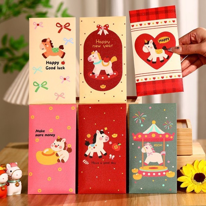 2026 Cartoon Red Envelope, Cute Little Horse