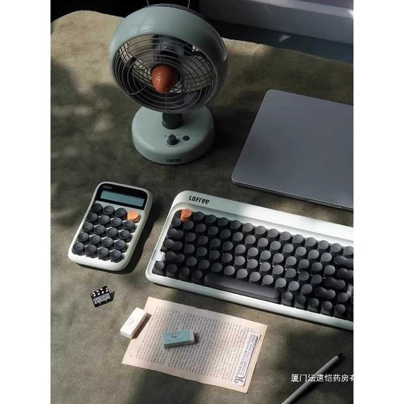 Lofree Lofree 1970S Jelly Bean Retro Máy Tính Kế Toán Văn Phòng Dễ Thương Nữ Nhỏ Di Động Cơ Trục Xan