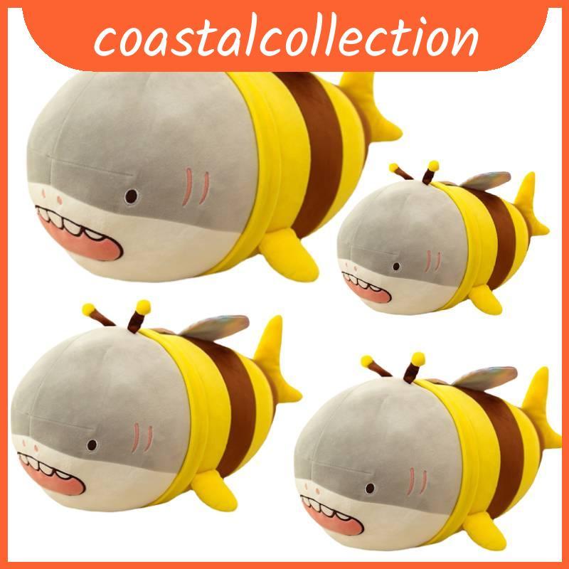 Shark Cute Fluffy Plushie Plushie Soft Toy Màu vàng