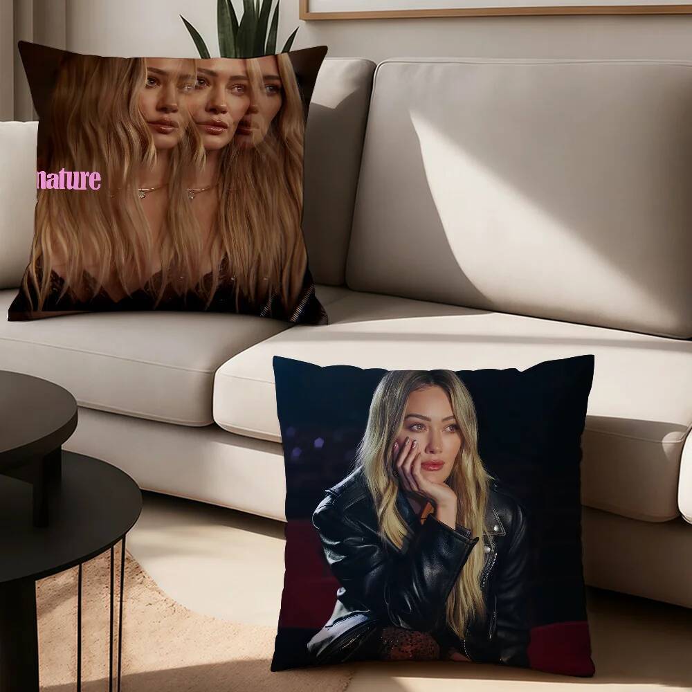 Ca sĩ Hilary Duff Vỏ Gối Trưởng Thành Đệm Văn Phòng Thích Hợp Cho Sofa Ô Tô Phòng Ngủ Đệm Trang Trí
