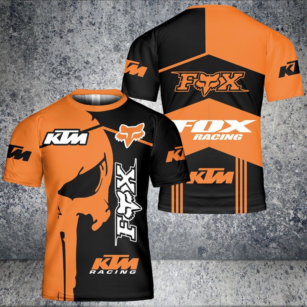 Áo thun KTM SKULL FOX RACING 3D in hình Châu Âu SIZE 100-6XL‌‌