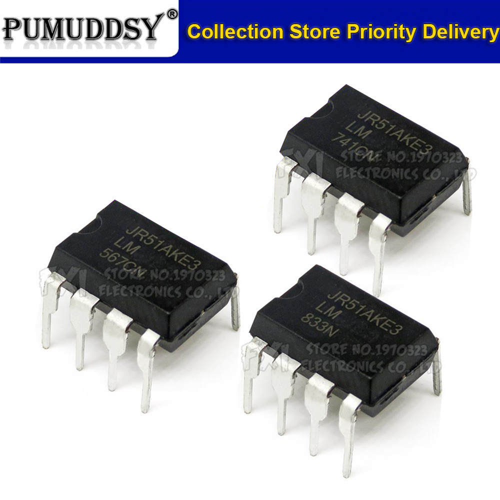 10 CÁI LM833N LM833 LM567CN LM741CN LMC555CN LMC555 LM741 LM567 DIP mới nguyên bản