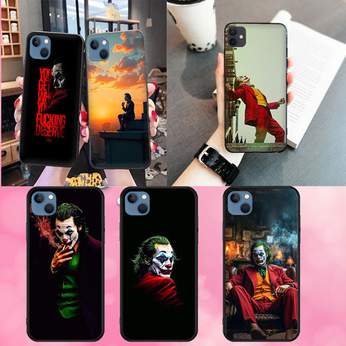 Ốp điện thoại màu đen mềm cho iPhone 11 Pro Max 13 Pro 13 Pro Max 14Plus 14Pro Max joker1