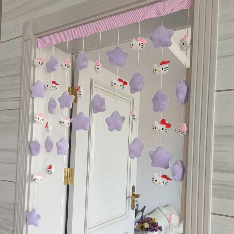 Maokong Thiên Đường Cô Gái Trái Tim Phòng Ngủ Cửa Rèm Phân Vùng Rèm Không Đục Lỗ Cô Gái Phòng Trẻ Em