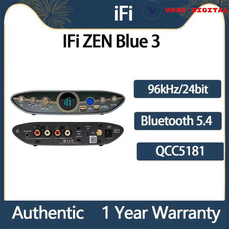 Bộ giải mã/thu tín hiệu Bluetooth không mất dữ liệu iFi ZEN Blue 3 Qualcomm - Chính Hãng