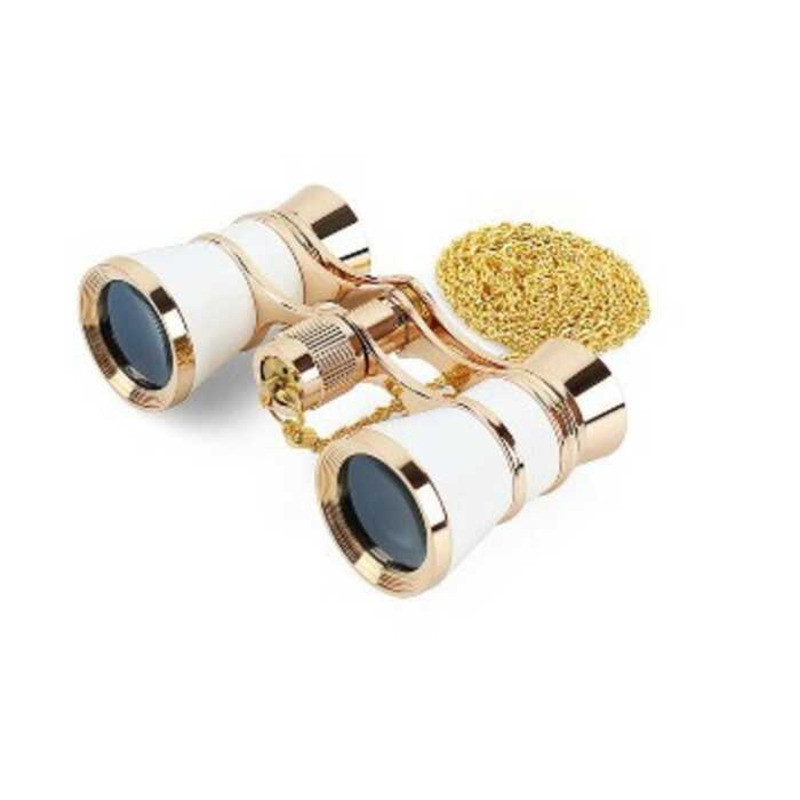 Bonke3X25 Mạ Vàng Có Dây Xích Nữ Concert Opera Ống nhòm Mini Ngoài Trời