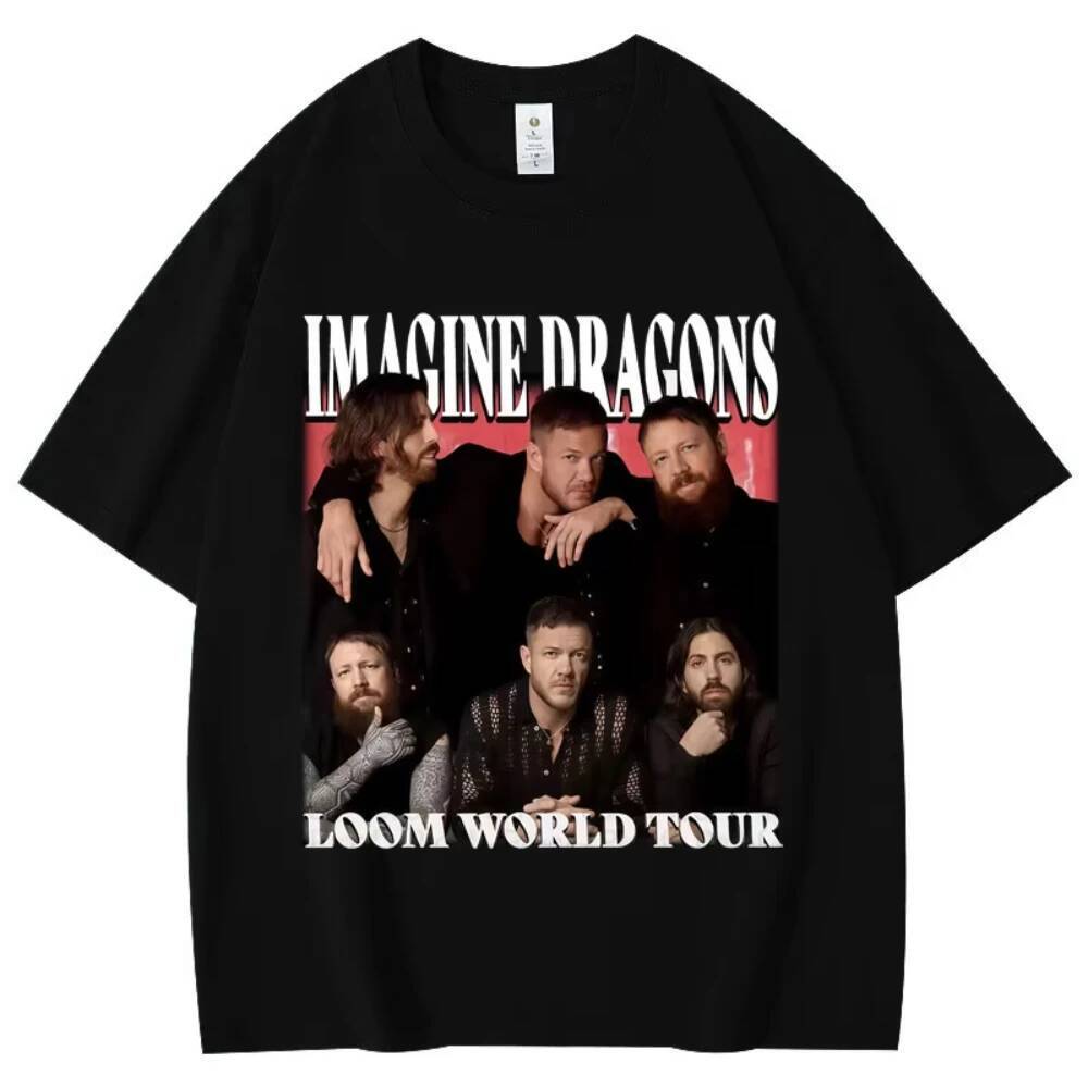 Áo Thun Imagine Dragons Loom World Tour 2026 Cho Nam Nữ, Bông Cotton Dễ Thoải Mái