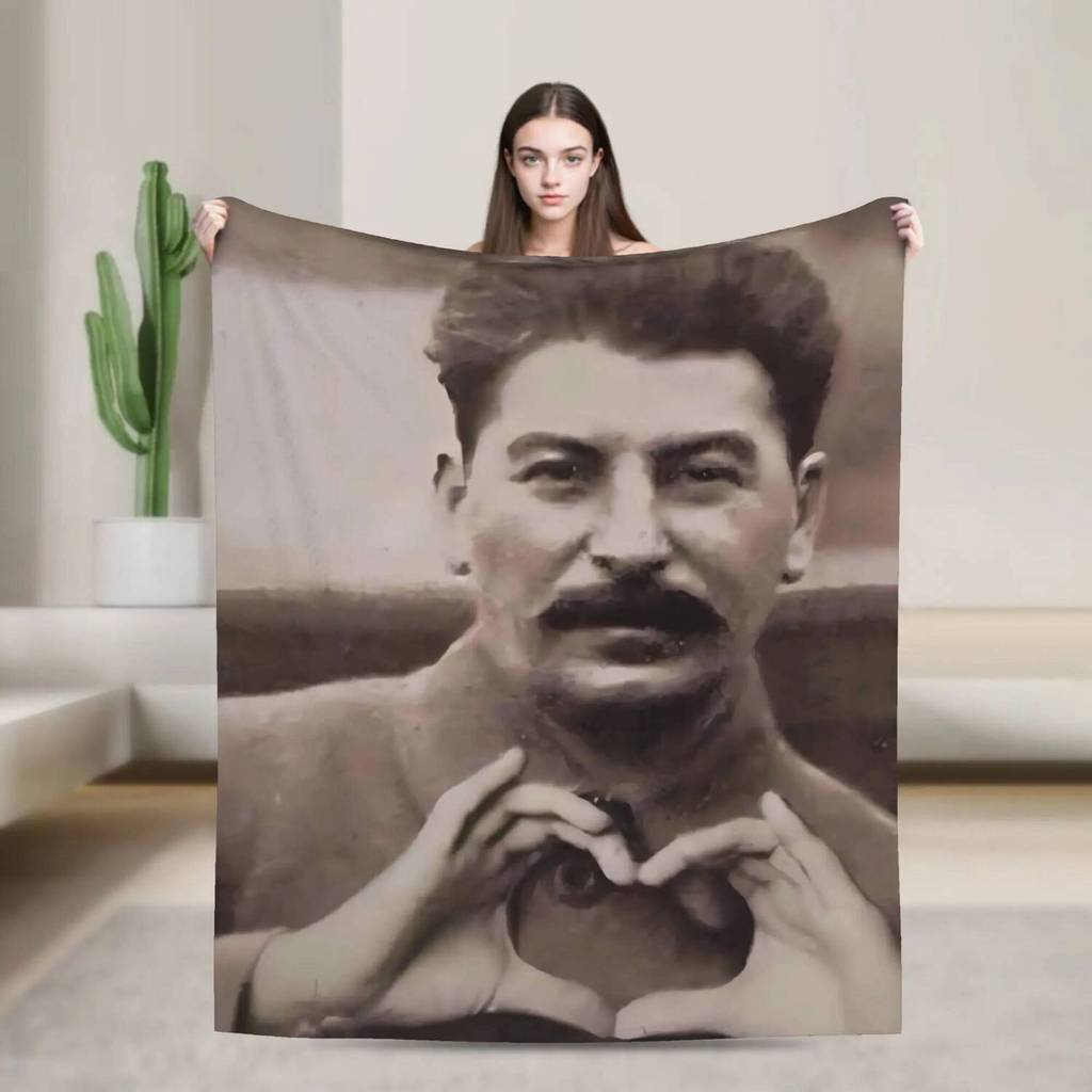 Lenin Joseph Stalin Chăn Chất Lượng Mềm Mại Ấm Chăn Ga Gối Ném Mùa Đông Trẻ Em Ghế Sofa Giường Ngộ n
