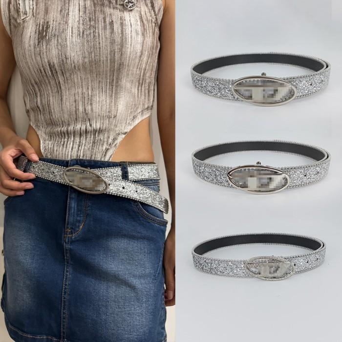 Thắt lưng nữ vintage Diesel đa năng, phù hợp với quần jean