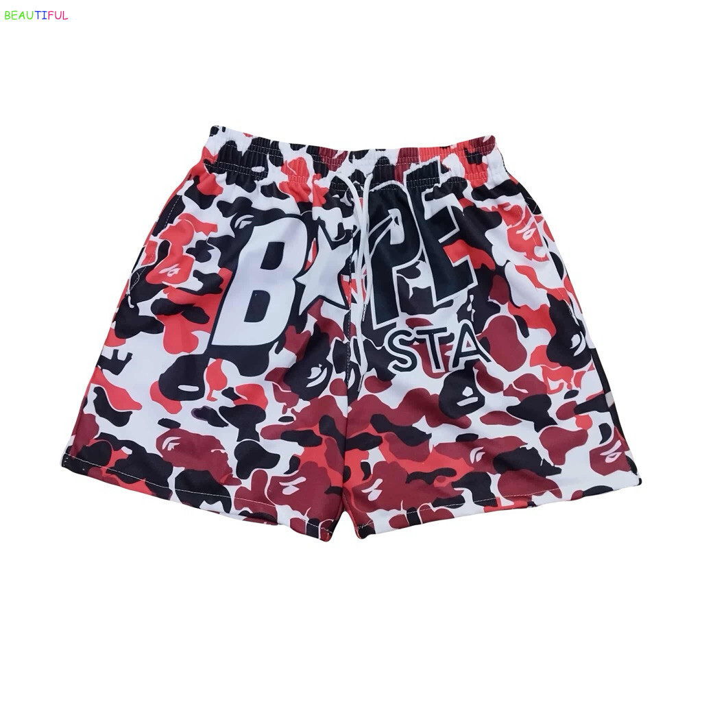 Quần short / quần short BAPE / Quần short bóng rổ / Quần short thăng hoa đầy đủ / In DTF GIÀY Mesh