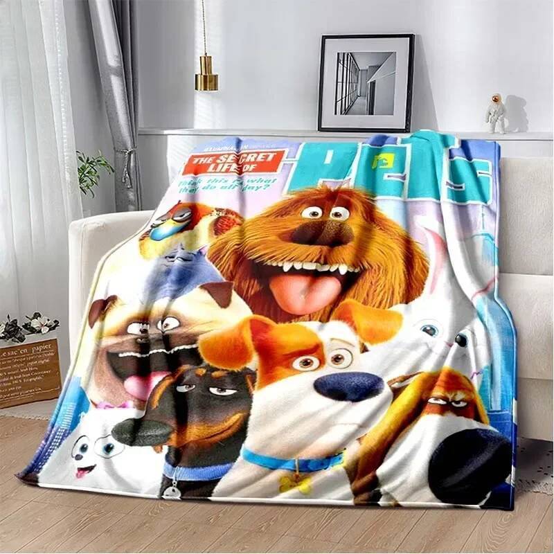 3D hoạt hình anime T-The Secret Life of Pets flannel chăn sofa giường phòng khách phòng ngủ người lớ