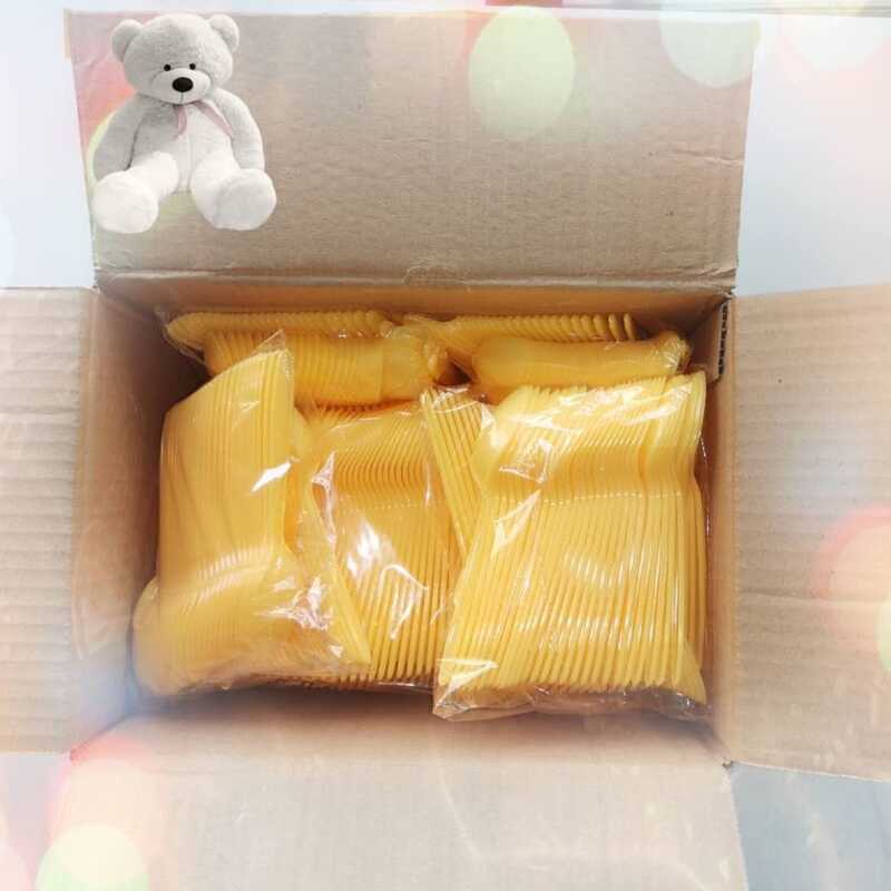 [Hộp 480 Miếng] DS1 Thìa Nhựa Dùng Một Lần Rhubarb Thìa Kem Thìa Món Tráng Miệng Thìa Cơm Takeaway M