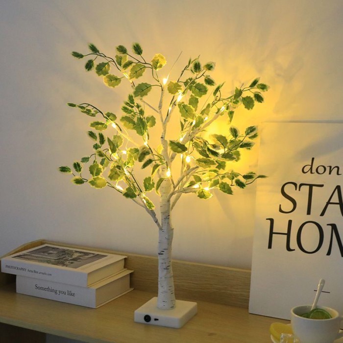 🌈 New Plug-in Artificial Flower LED Light-emitting Tree Night Light Atmosphere Light Bedroom Decor