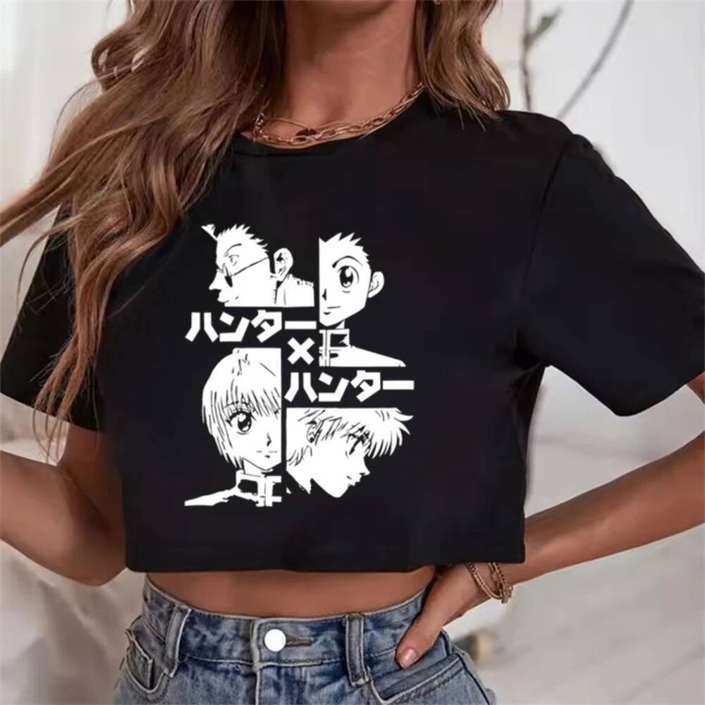 Hunter x Hunter crop top shoujo vintage jojifuku gothic anime dollette Áo Sơ Mi meme goth manga Cảnh