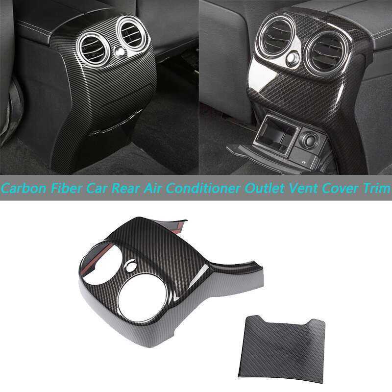 Sợi Carbon Xe Phía Sau Điều Hòa Ổ Cắm Lỗ Thông Hơi Trang Trí Cho E Class E200 E320 E260 E300 E350 Au