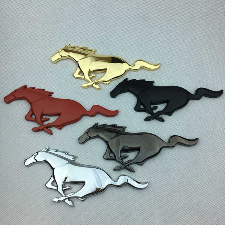 Thích Hợp Cho Xe Ford Mustang Logo Xe Ô Tô Nhãn Dán Ford Mustang 2.3T Lưới Trước Logo Kim Loại Sửa Đ