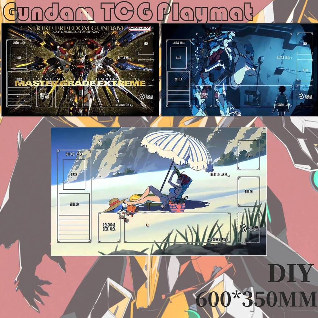 600x350mm TCG Play Mat Gundam RX-78-2 Chủ đề cho bề mặt chơi Game, Quà tặng giải trí mát mẻ có thể t