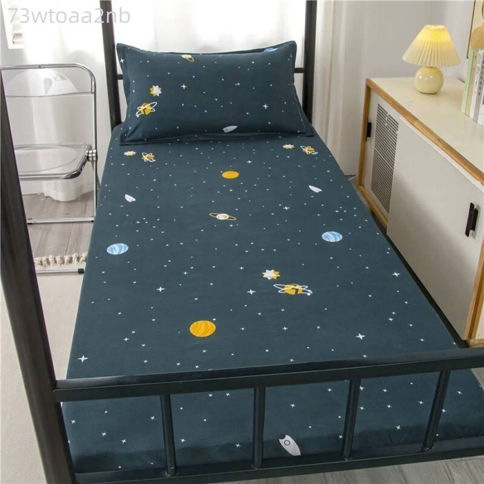 [ HOT Sale ] Ga trải giường chải sợi, phủ 100% 90x200, tấm bảo vệ nệm cotton nguyên chất, chống bụi