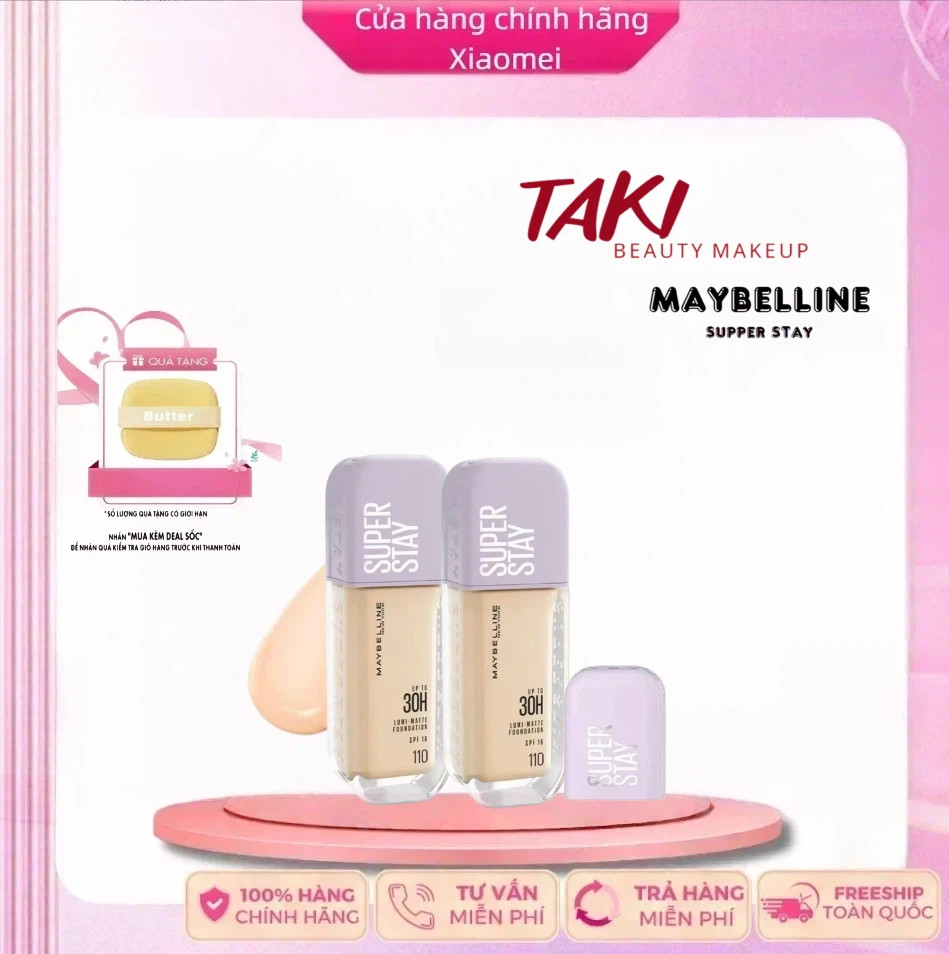 Kem Nền Maybelline Super Stay 30H - Lumi Matte 30 Giờ Giữ Trang Điểm Hoàn Hảo  tại chỗ.30ml COD