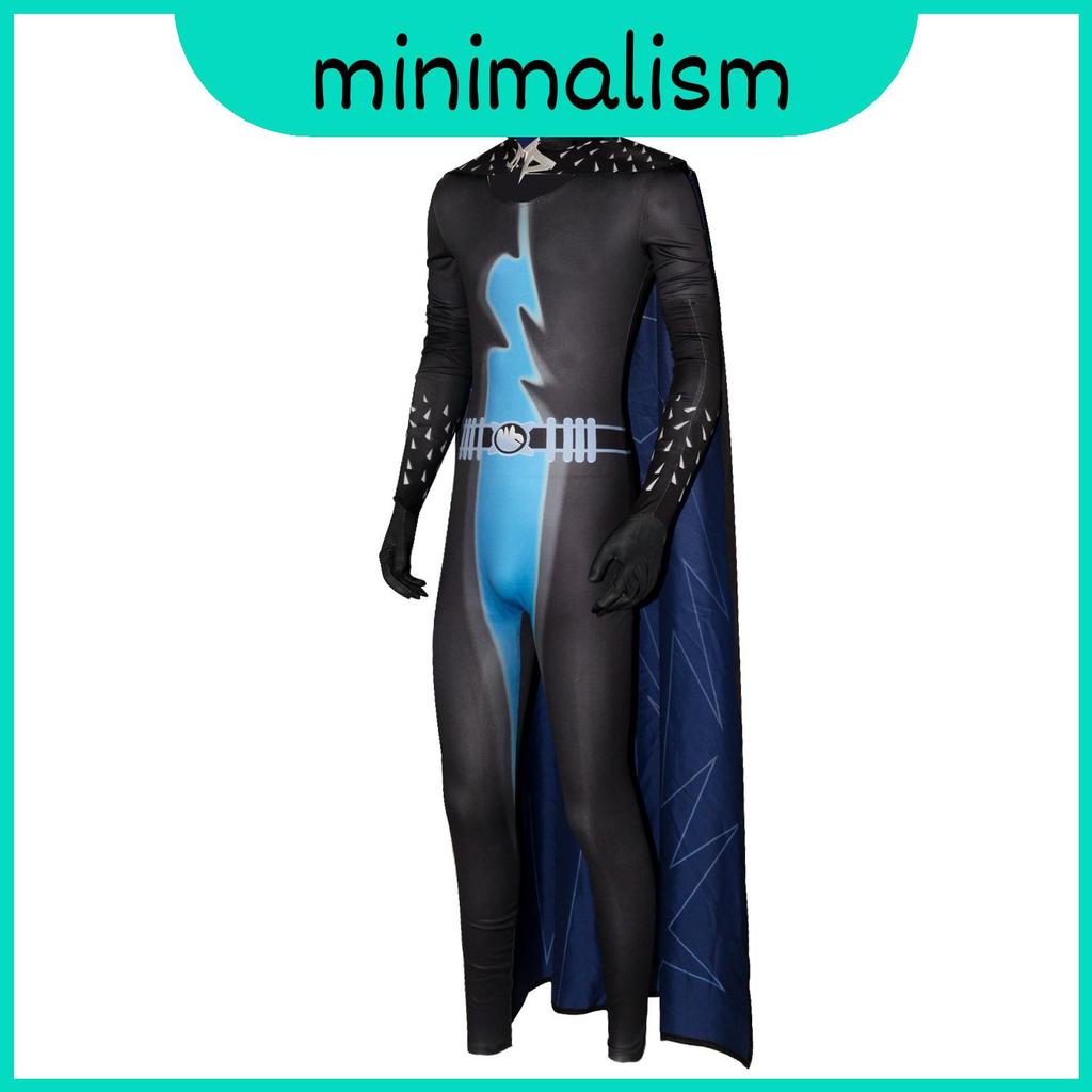 Halloween Megamind Cosplay Áo liền quần Áo Găng Tay Bộ Trang Phục Hiệu Suất Cho Trò Chơi Và Anime Co
