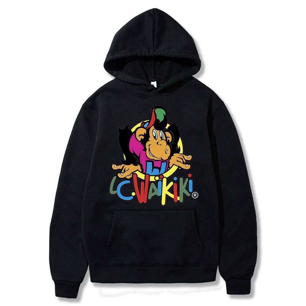 Lc Waikiki hoodie nam nữ, thiết kế thời trang anime ngộ nghĩnh với họa tiết in đẹp mắt