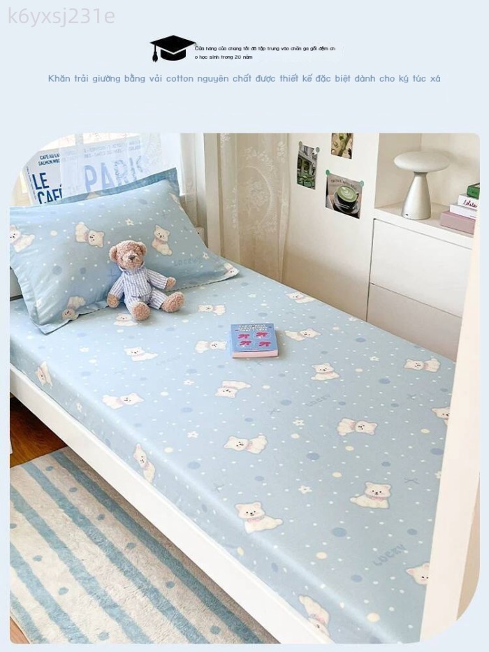 [Ảnh thật/Video] Ga đặc biệt dành cho ký túc xá sinh viên, kích thước đơn 90x190, tấm bảo vệ nệm bằ