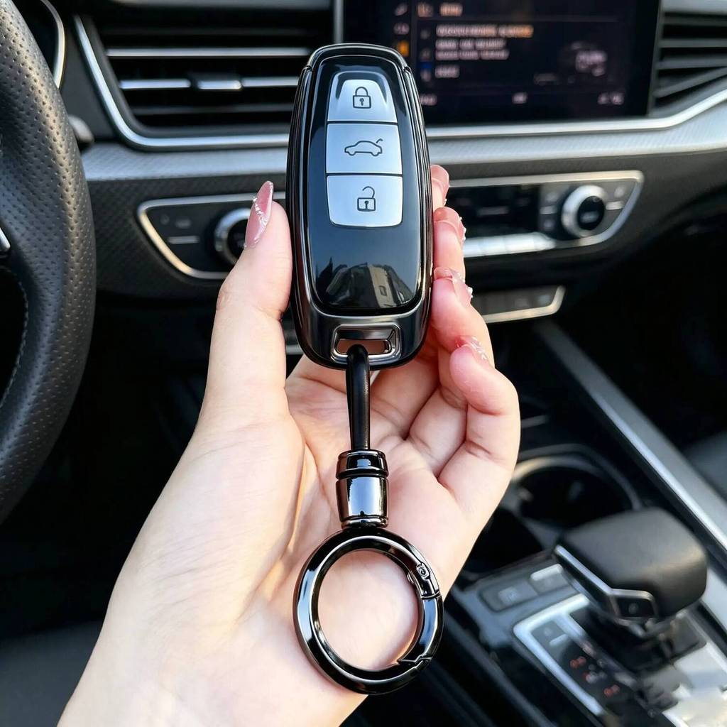 Audi A3 A4 B9 A6 A7 Vỏ chìa khóa xe Tpu trong suốt Audi 4K A8 E-tron Q5 Q8 C8 D5 SQ8 Phụ kiện ô tô