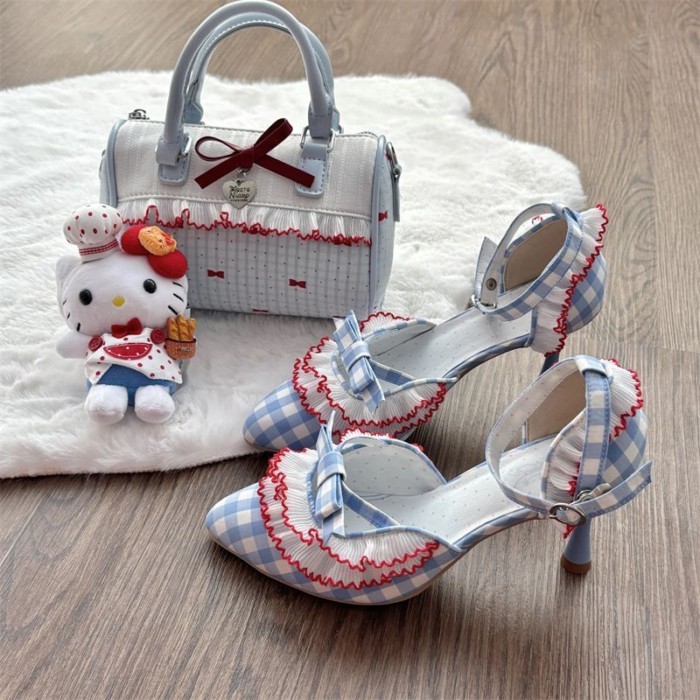 Chính Hãng lolita Giày Hualing Season lo Giày Cao Gót Trắng Nữ Sinh Viên Công Chúa lolita Giày Nữ