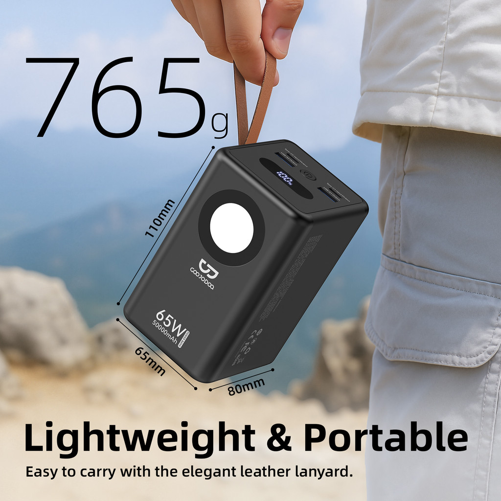 Sạc Dự Phòng 50000mAh GOOJODOQ Sạc Nhanh 65W,4 Cổng (2 Type-C + 2 USB-A),Đèn Pin SOS,Bảo Vệ Đa Chiều | BigBuy360 - bigbuy360.vn