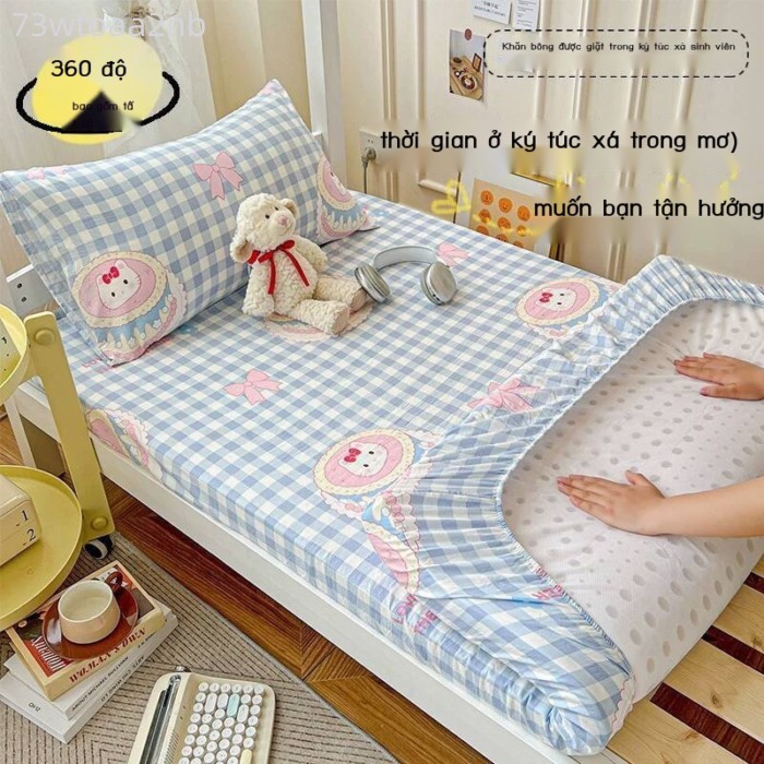 (Mới về) Vỏ nệm ký túc xá sinh viên 90x190 kiểu fitted ga trải trẻ em 1.2m giường đơn