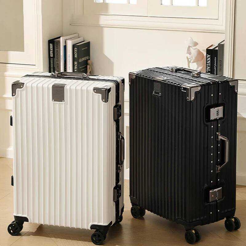 Vali khung nhôm 20 inch, kéo có bánh xe đa năng tháo rời, vali du lịch dung tích lớn 22-30 inch