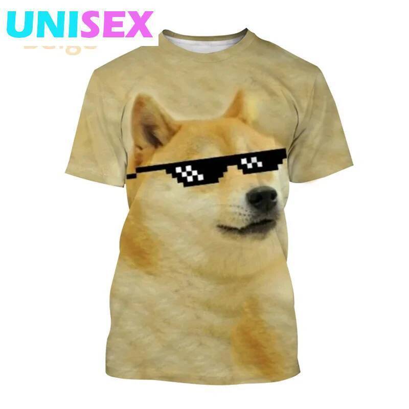 Áo Thun Nam Hình Meme Dogecoin và Shiba Inu - Thiết Kế Thời Trang 3D