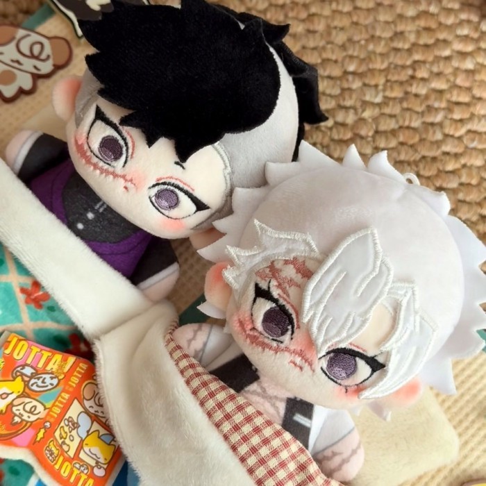 🔥Demon Slayer🔥 10cm Sanemi/Genya Búp bê bông Móc khóa Búp bê anime Siêu đẹp trai Quà sinh nhật