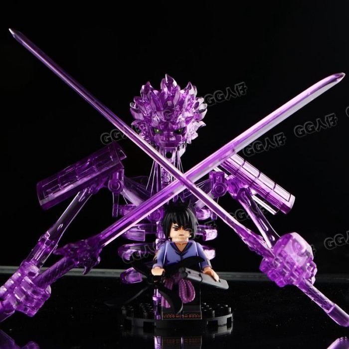 Naruto Sharingan Sasuke Madara Obito Susanoo Đồng Khối Xây Dựng Búp Bê Đồ Chơi Lắp Ráp