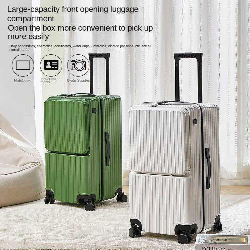 Vali 5 bánh có ngăn đựng laptop phía trước, du lịch đa năng, cabin 20 inch, vali cỡ lớn 22-32 inch