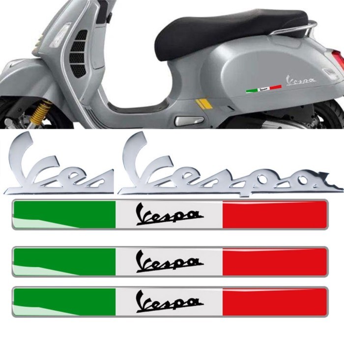 Nhãn dán logo xe máy xe máy phổ thông Vespa GTS300 mùa xuân Logo mạ điện Vespa