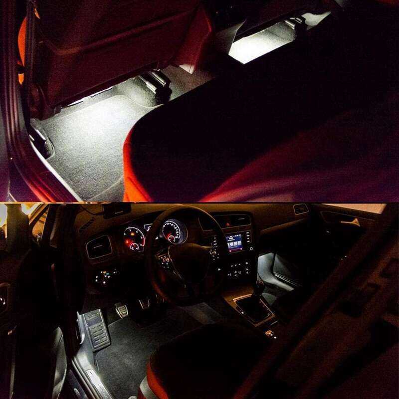 4 Đèn LED Footwell Đèn nội thất có dây nịt 4E0947415A Fit For- A3 A4 A5 A6 A7 A8 Q3 Q5 Auto Pro Zone