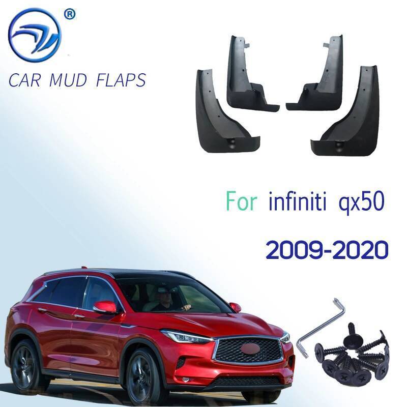 FENDER Ô Tô Bùn Cho Infiniti QX50 2009-2020 Chắn Bùn Chắn Bùn Flap Splash Flap Phụ Kiện Chắn Bùn 201