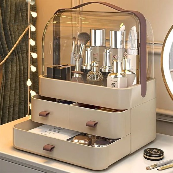 🌈 Cosmetic Storage Box Dust-proof Storage Rack Drawer-type Desktop Skin Care Product Storage Home