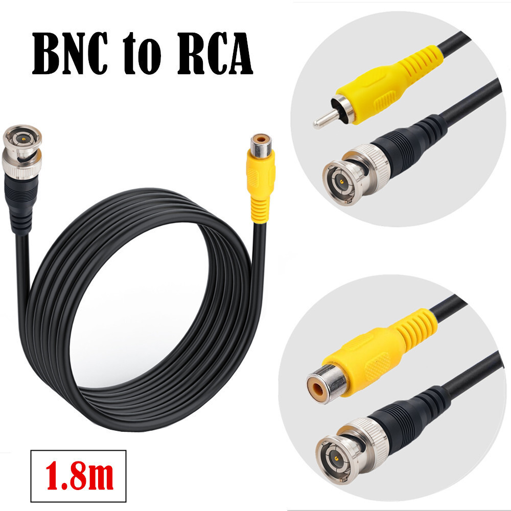 Cáp Giám Sát BNC BNC Nam Đến RCA Nữ / Nam (Vàng) Cáp Kết Nối Cáp Đồng Trục