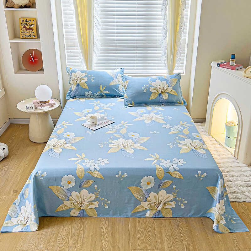 1% Cotton In Tấm Ba Mảnh Bộ Cotton Nguyên Chất Đơn Ký Túc Xá Sinh Viên 90x190 Tấm Nệm Tấm Trẻ Em