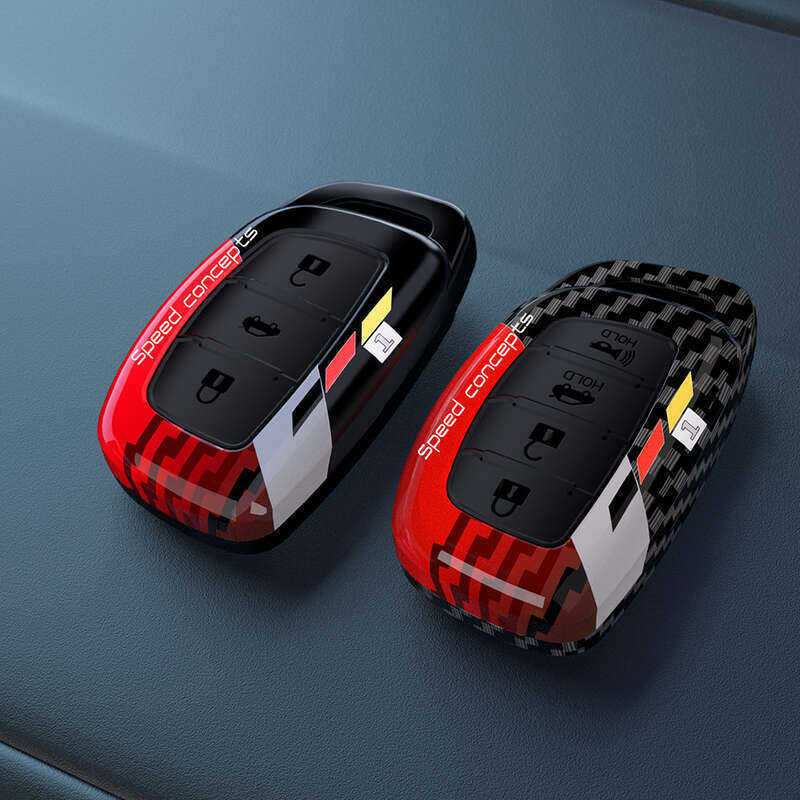 LAIFU RED Sợi Carbon Chìa Khóa Hyundai Tucson Elentr Santa Fe Rena Sonata Elantra Creta Ix35 Ix45 I1