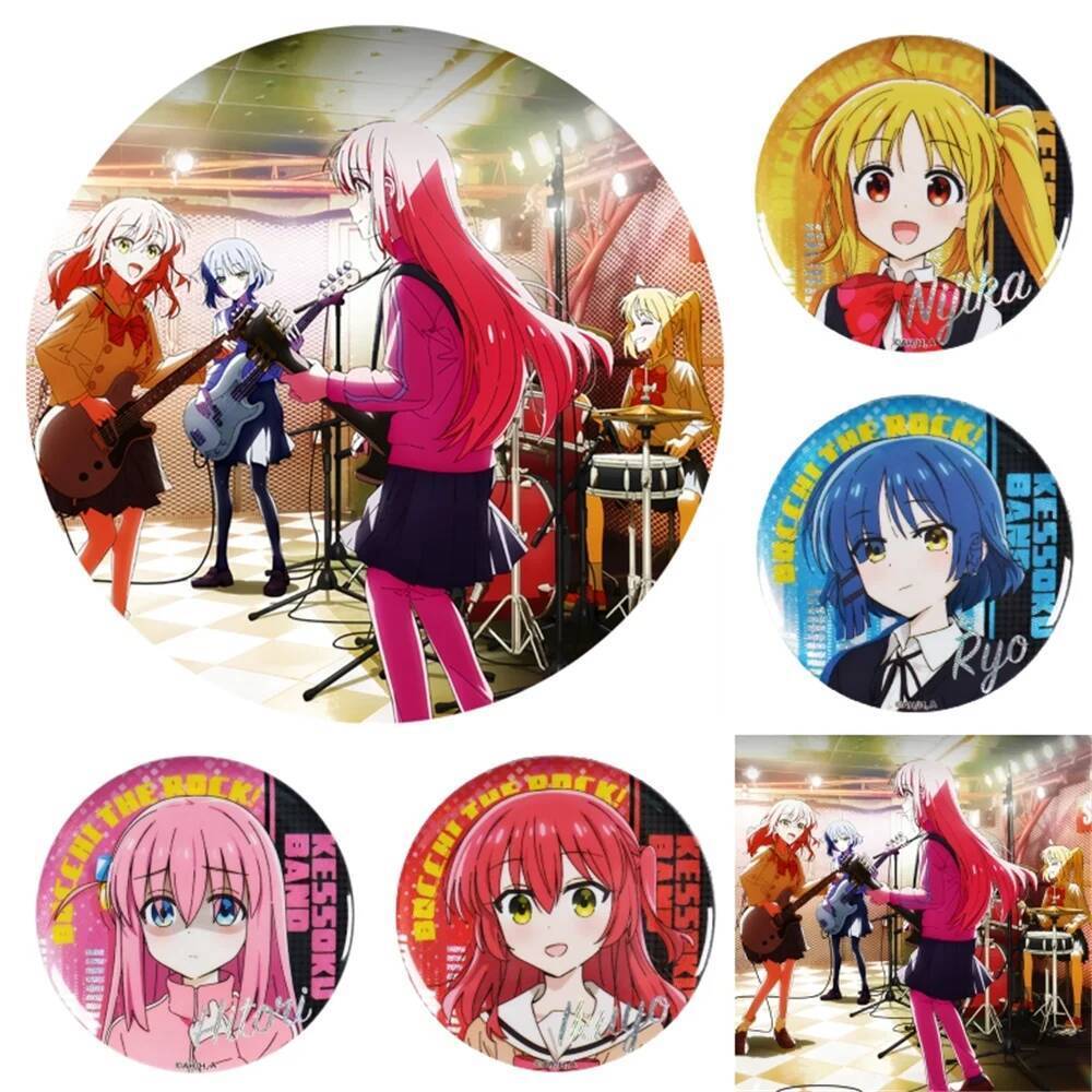 Anime 58mm BOCCHI THE ROCK Gotoh Hitori Ijichi Nijika Yamada Ryo Kita Ikyuo Cosplay COSTUME Huy Hiệu