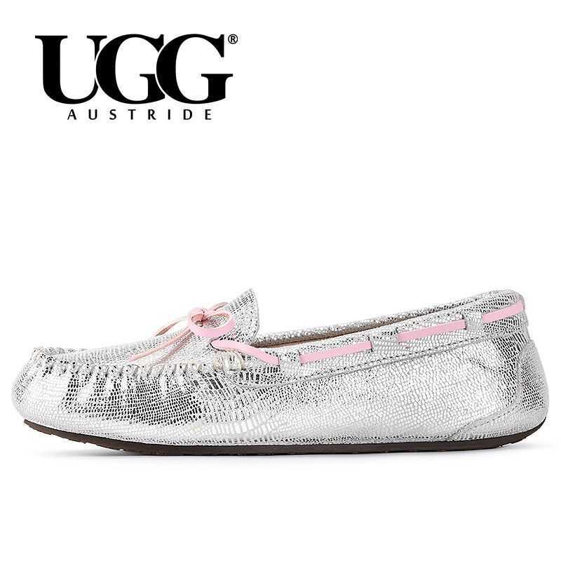 Giày Lười UGG Austride, Mùa Hè Bằng Da Bóng, Giày Nữ Mềm Mại Và Thoải Mái.