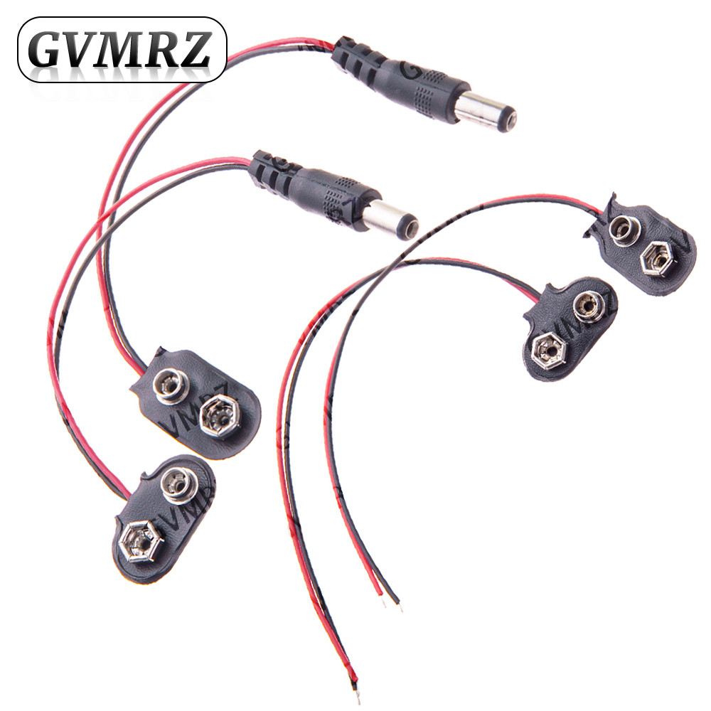 9V Đầu Nối Pin Kẹp Bộ Chuyển Đổi Nguồn 9Volt Chì Ổ Cắm Khóa Kết Nối 15cm Loại Chữ T Cáp Giá Đỡ Dây K