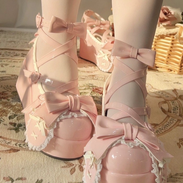 Cổ Tích Phong Cách lolita lolita Nhật Bản lolita Show jk Giày Da Nhỏ Nền Tảng Đế Đồng Nhất Giày Nữ