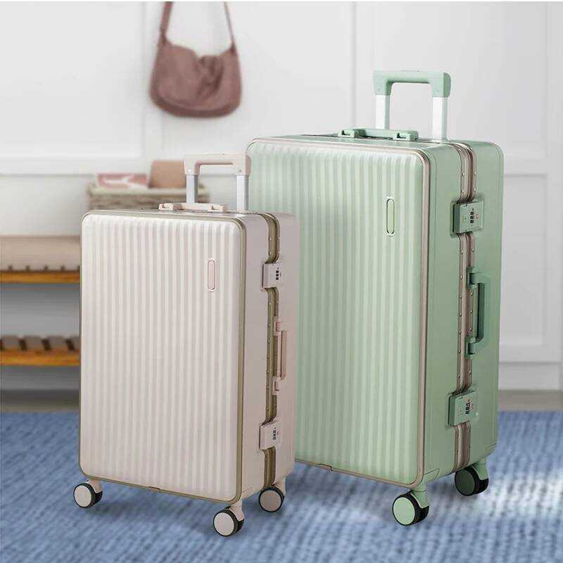 Vali du lịch cỡ lớn khung nhôm ABS+PC 28 cabin 20 inch, vali kéo có khóa số 24/26 inch
