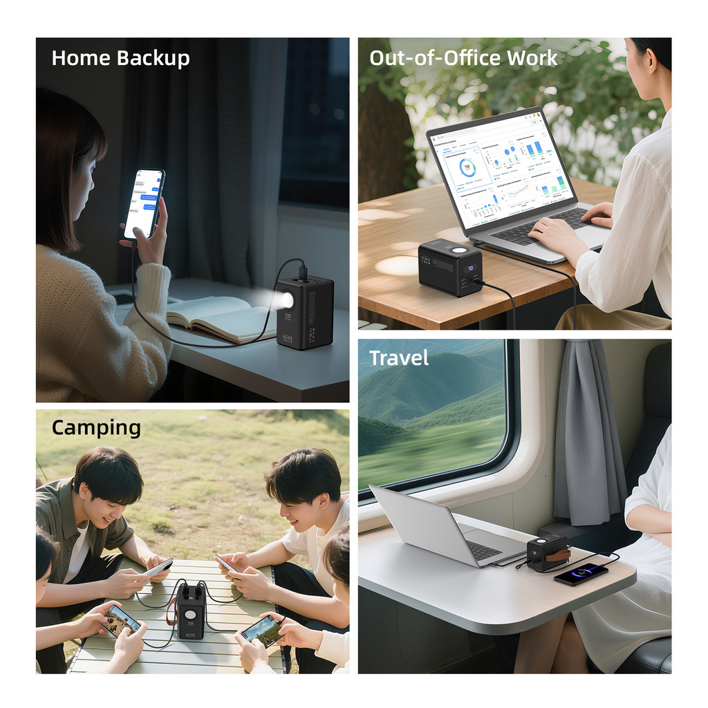 Sạc Dự Phòng 50000mAh GOOJODOQ Sạc Nhanh 65W,4 Cổng (2 Type-C + 2 USB-A),Đèn Pin SOS,Bảo Vệ Đa Chiều | BigBuy360 - bigbuy360.vn