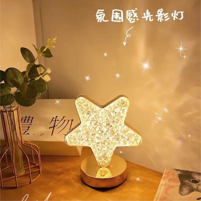 🌈 Moon Night Light Table Lamp Light Luxury Creative Star Night Light Sleeping Night Bedside Table